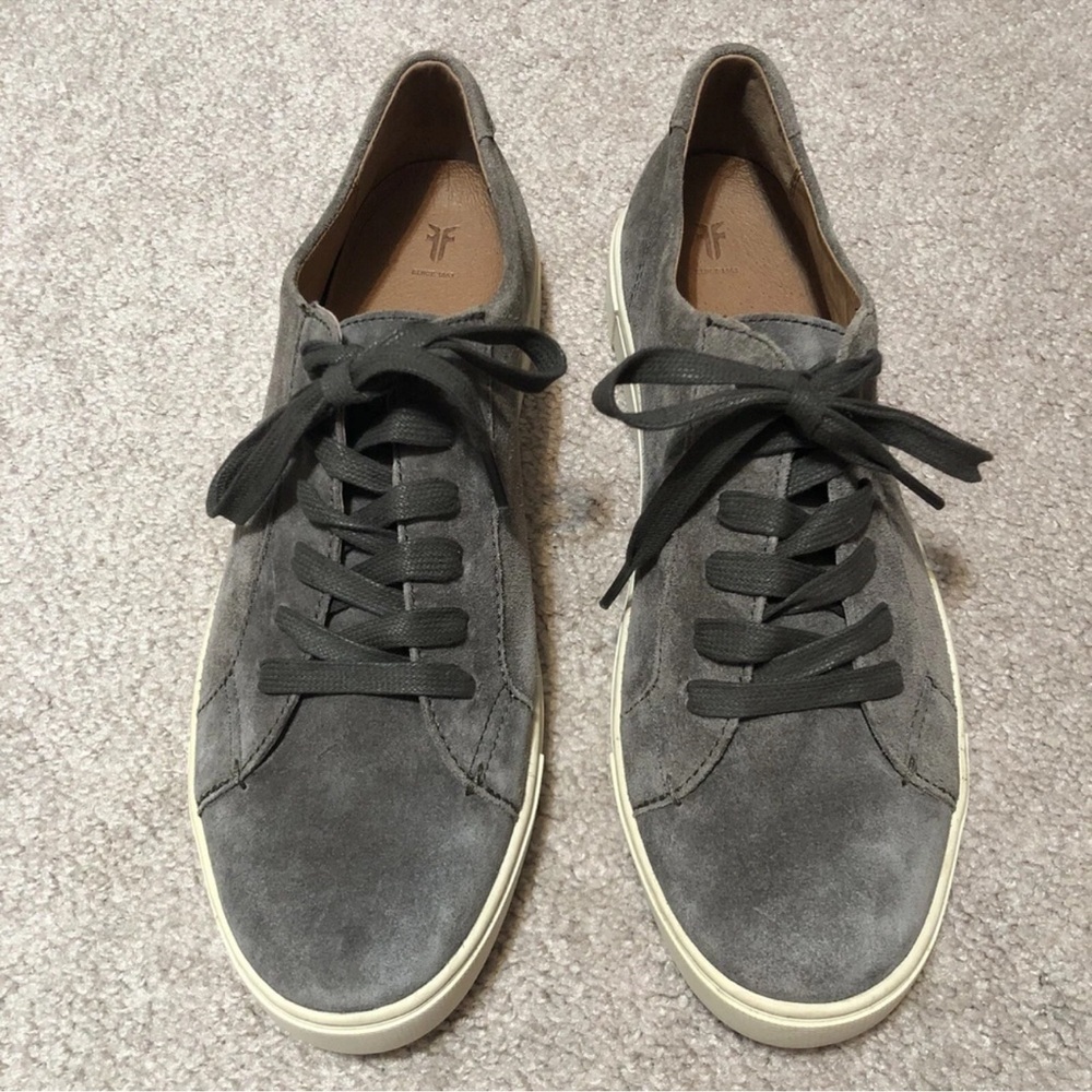 Frye Women's Ivy Low Lace Fashion Sneakers dark brown suede sz.10 - Picture 1 of 5